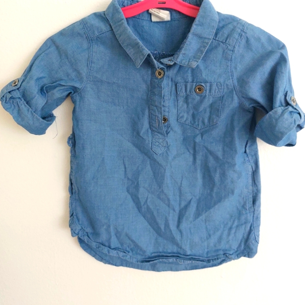 5/25 H&M girls denim blouse